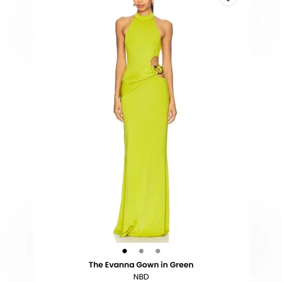 NBD (REVOLVE) The Evanna Gown in green (Wedding guest dress) - Picture 1 of 7